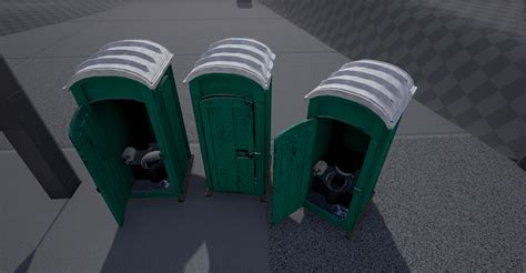 3d model porta-potty portapotty porta