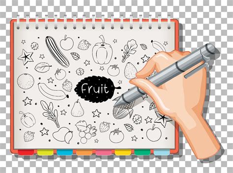 Hand drawn doodle of fruits 7104168 Vector Art at Vecteezy