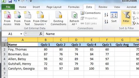 Gradebook Excel Template