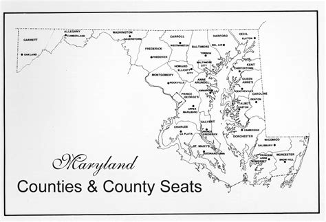 Maryland Counties Map - Counties & County Seats