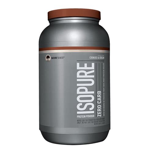 Isopure Zero Carb Protein Powder, Cookies Cream, 50g Protein, 3 Lb ...