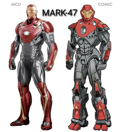 All MCU Ironman Suits & comparison with Comic suits.