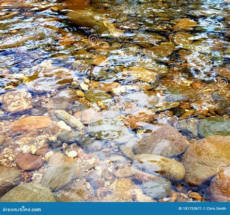 Clear River Water Flowing Over Rocks Stock Image - Image of soil ...