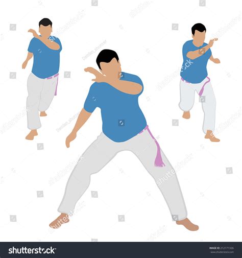 Capoeira Exercise Capoeira Dancer Dancing Ginga Stock Vector (Royalty ...