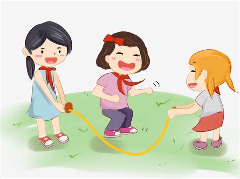 Childrens Day Hand Painted Illustration Childhood, Memories, Rope Skipping, Game PNG Transparent ...