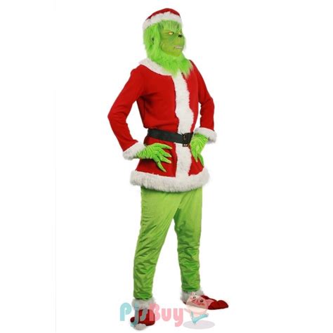 Grinch Costume Adult Grinch Outfit Christmas Costume Full Sets With ...