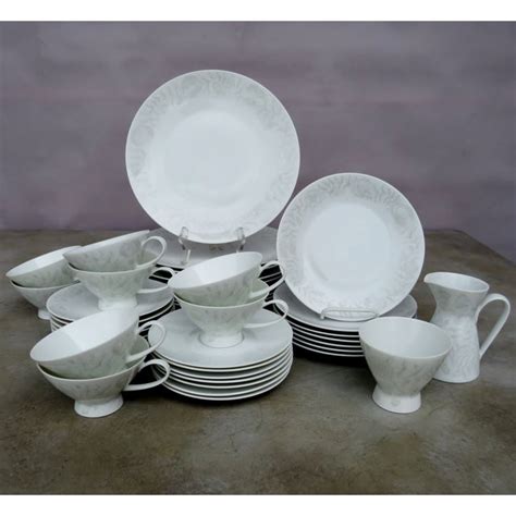 Rosenthal Porcelain Dinnerware - 57 Piece Set | Chairish