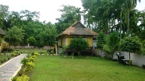 Deluxe cottages at the Arya Eco Resort at Pobitora Wildlife Sanctuary ...