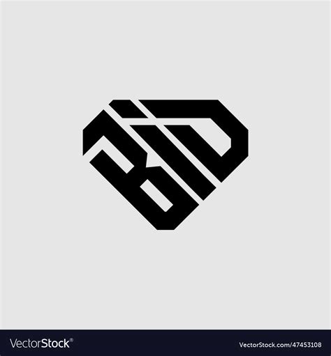 Bid letter initial logo design template Royalty Free Vector