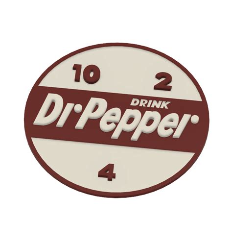 Бесплатный STL файл Логотип Dr. Pepper (старая школа) 🌶️・Модель 3D-принтера для загрузки・Cults