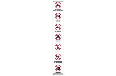 Service Station Pole Sign - Petrol Safety signs online