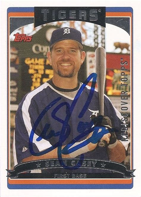 Sean Casey 2006 Topps Update | Baseball cards, Autographed baseballs, Baseball