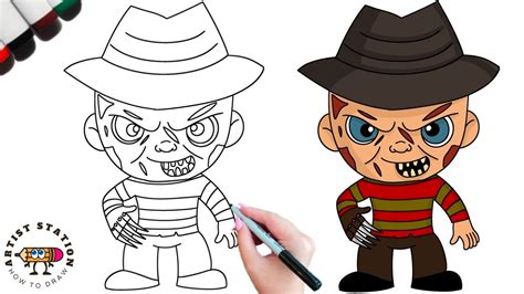 How To Draw Freddy Krueger Face