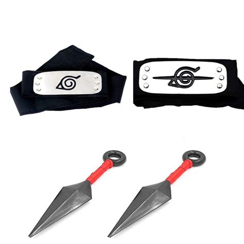 Best Naruto Konoha Leaf Village Ninja Shinobi Cosplay Headband With Naruto Ninja Weapons - Home ...