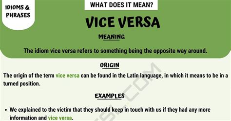 Vice Versa: Meaning and Examples of this Popular Term • 7ESL