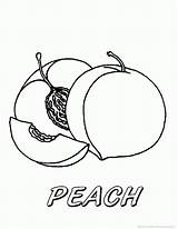 A Peach Coloring Page  Free Printable Pages For Kids sketch template