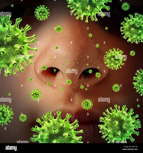 Infección nasal como una contagiosa enfermedad sinusal transmitir un ...