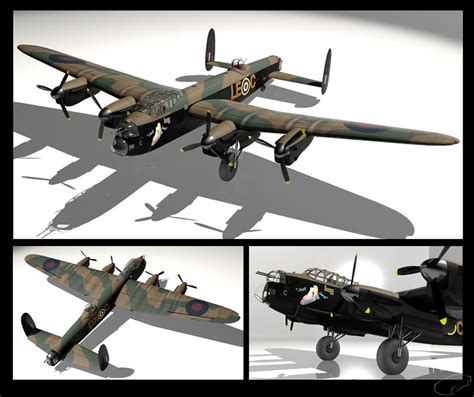 Lancaster Bomber 3D Model by TomCB on DeviantArt