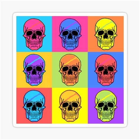 "Skull Candy Pop Art" Sticker for Sale by hyponome | Redbubble