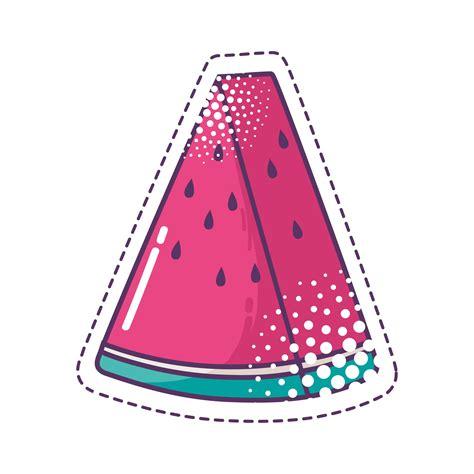 watermelon pop art element sticker icon isolated design 1831536 Vector ...