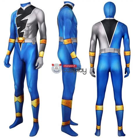 Blue Power Rangers Costume Kishiryu Sentai Ryusoulger Blue Solider Melto Cosplay Suit - Champion ...