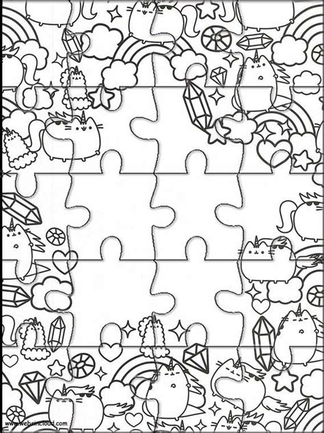 Pusheen Puzzle Games 3 | Journal stickers, Pusheen, Coloring pages