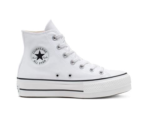 Converse Chuck Taylor All Star Canvas Platform High Top in White - Lyst