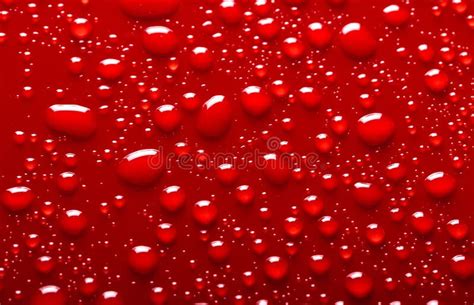 Close Up of Water Drops on Red Background Stock Image - Image of ...