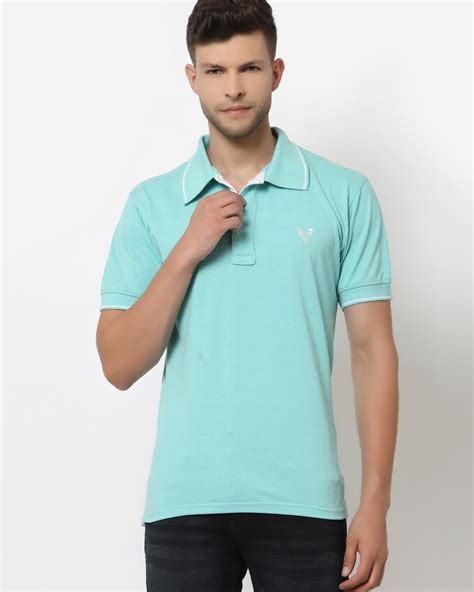 Buy Men's Blue Polo T-shirt for Men Blue Online at Bewakoof