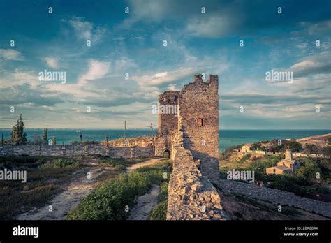 Ancient Genoese fortress in the city of Feodosia, Crimea, Russia ...