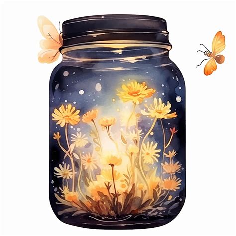 Firefly Jar Clipart High Quality PNG Fantasy Clipart - Etsy