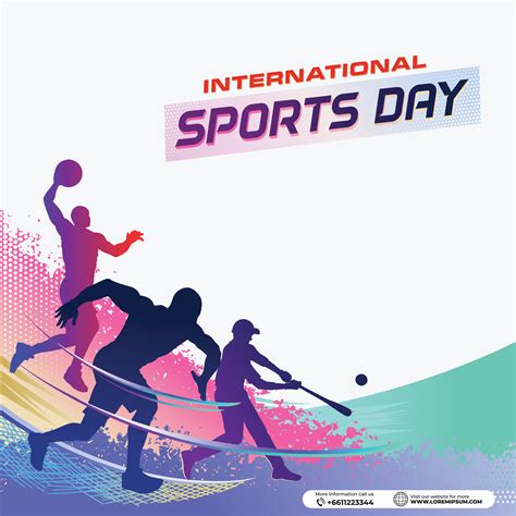 Sports Background Vector. International Sports Day Illustration, Graphic Design for the ...