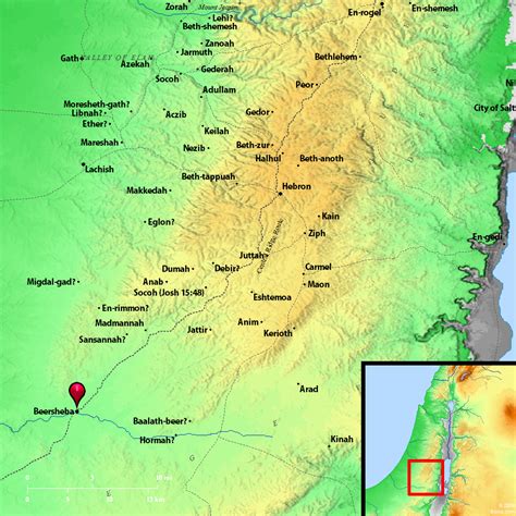 Bible Map: Beersheba