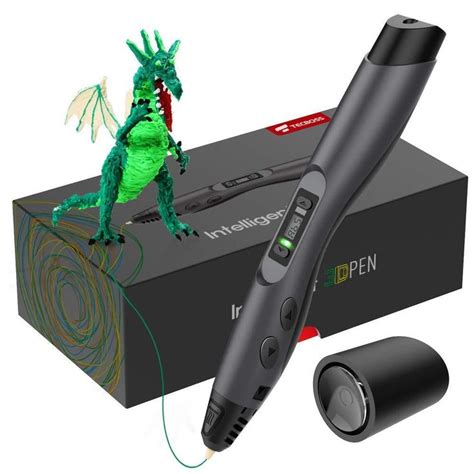 TECBOSS 3D Pen, SL300 Intelligent 3D Printing Pen with LED Display,USB Charging, 8 Speed ...