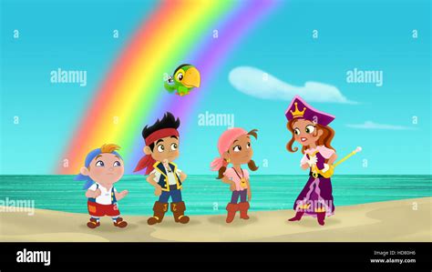 JAKE AND THE NEVER LAND PIRATES, (from left): Cubby, Jake, Skully, Izzy, Pirate Princess, 'The ...