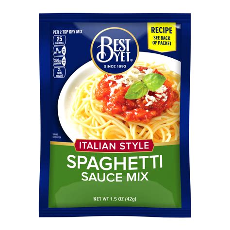 Italian Style Spaghetti Sauce Mix - Best Yet Brand
