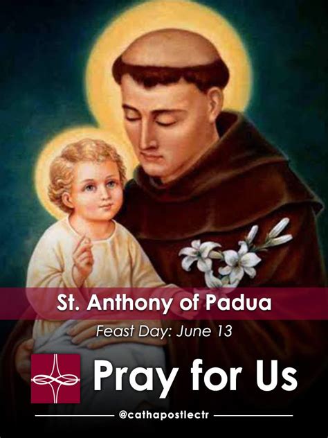 St. Anthony of Padua — Catholic Apostolate Center Feast Days