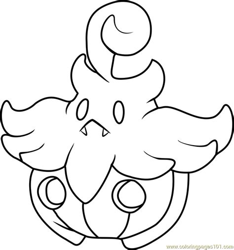 Pumpkaboo Pokemon printable coloring page for kids and adults