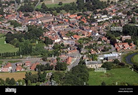 aerial view of Wainfleet All Saints village in Lincolnshire Stock Photo - Alamy