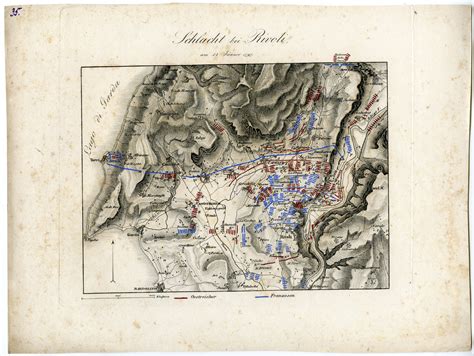 Antique Map-BATTLE OF RIVOLI-ITALY-von Rothenburg-1837 · Pictura Antique Prints