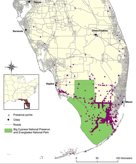 Map Of Burmese Pythons In Florida - Draw A Topographic Map