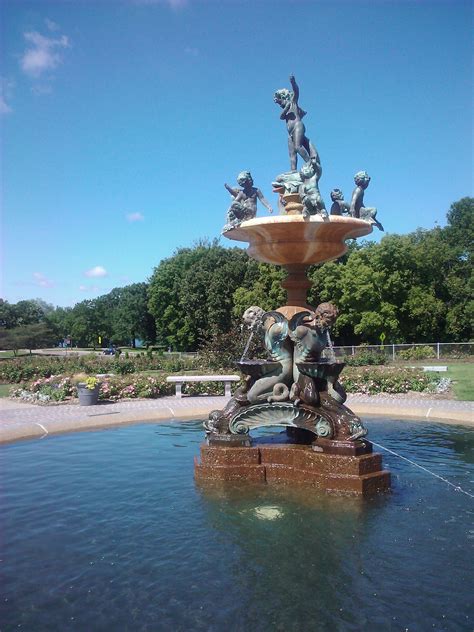 Fountain in the Lake Harriet Rose Garden