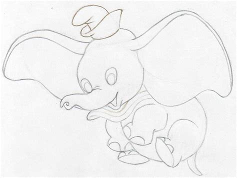 How To Draw Dumbo Flying