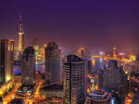 Shanghai Night view China-City photography wallpaper Preview ...