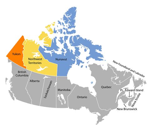 Map Of Canada And Territories