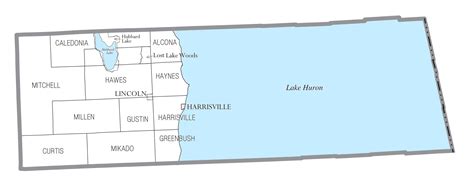 Image: Alcona County, MI census map