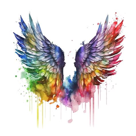 Premium AI Image | Untitled design rainbow_angel_wings