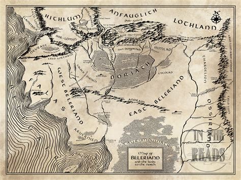 Fantasy Map of Beleriand/ Free US Shipping - Etsy UK