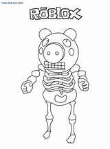 Roblox Piggy Coloring Pages Soldier sketch template