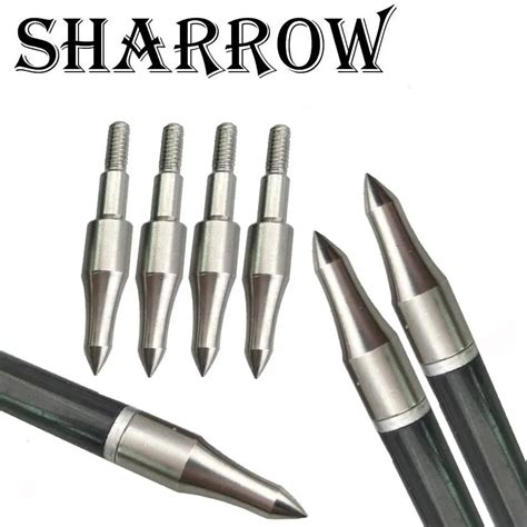 24pcs 125Gr Archery Target Point Arrowhead Tips Stainless Steel Shooting Hunting Arrow ...